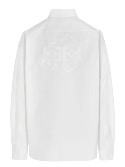 Shop Balenciaga Men's White Cotton Shirt