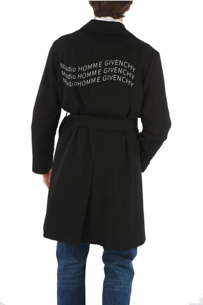 Shop Givenchy Men's Black Wool Trench Coat