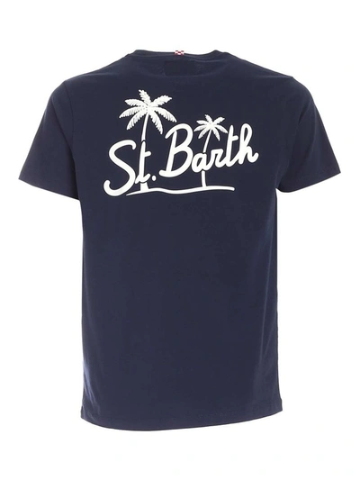 Shop Mc2 Saint Barth Men's Blue Cotton T-shirt