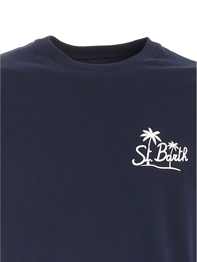 Shop Mc2 Saint Barth Men's Blue Cotton T-shirt