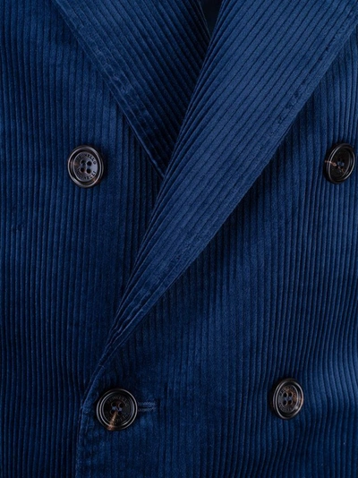 Shop Brunello Cucinelli Men's Blue Cotton Suit