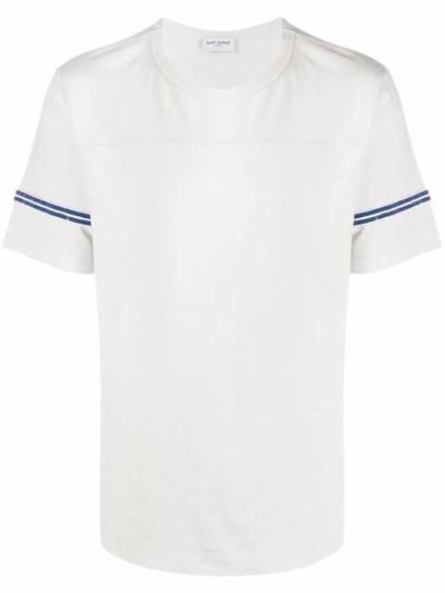 Shop Saint Laurent Men's White Cotton T-shirt