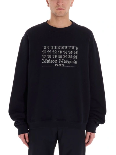 Shop Maison Margiela Men's Blue Cotton Sweatshirt