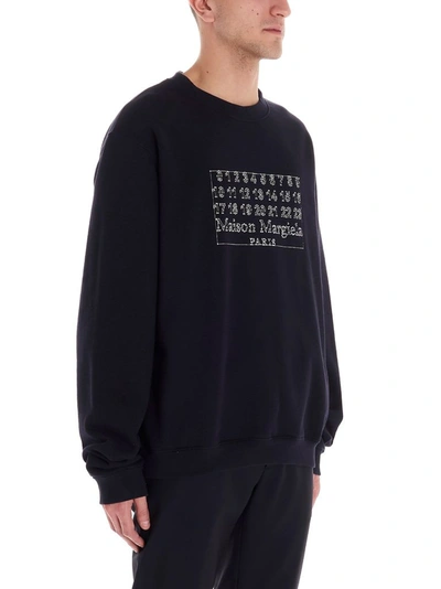 Shop Maison Margiela Men's Blue Cotton Sweatshirt