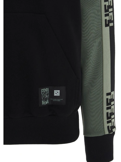 Shop Fendi Men's Black Polyester Sweatshirt