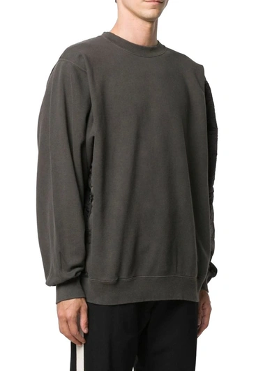Shop Ambush Men's Grey Cotton Sweatshirt