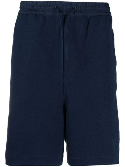 Shop Adidas Y-3 Yohji Yamamoto Men's Blue Cotton Shorts