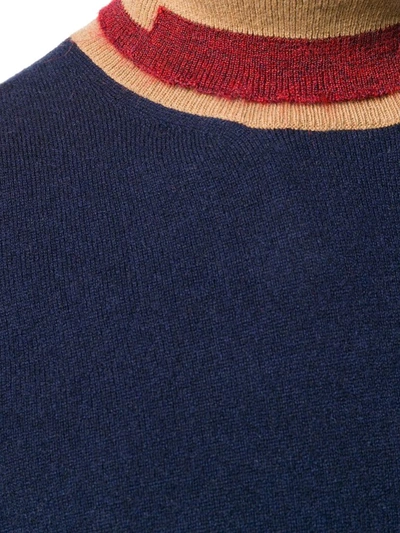 Shop Maison Margiela Men's Blue Cashmere Sweater