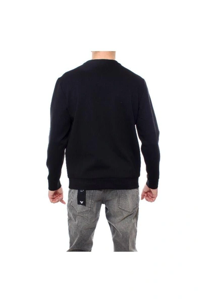 Shop Emporio Armani Men's Black Cotton Sweatshirt