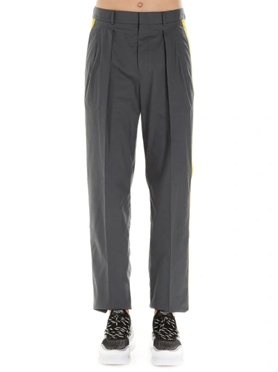 Shop Valentino Men's Grey Cotton Pants