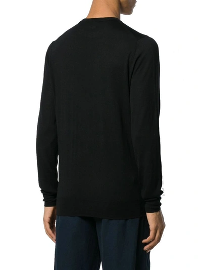 Shop Aspesi Men's Black Wool Sweater