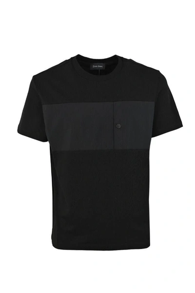 Shop Herno Men's Black Cotton T-shirt