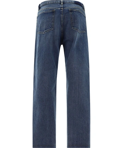 Shop Maison Margiela Men's Blue Cotton Jeans