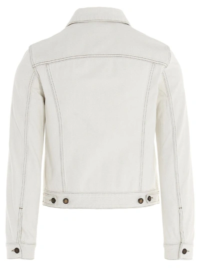 Shop Saint Laurent Men's White Cotton Jacket