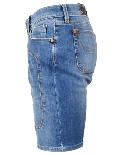 Shop Jeckerson Men's Blue Cotton Shorts