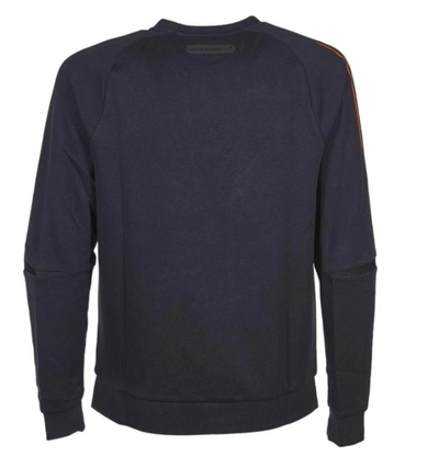 Shop Emporio Armani Men's Blue Cotton Sweatshirt