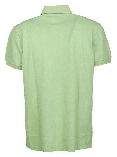 Shop Etro Men's Green Other Materials Polo Shirt