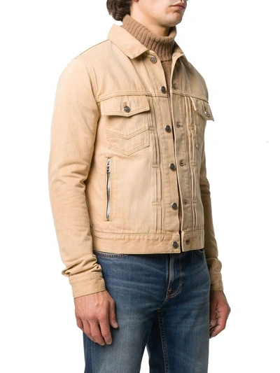 Shop Balmain Men's Beige Cotton Jacket