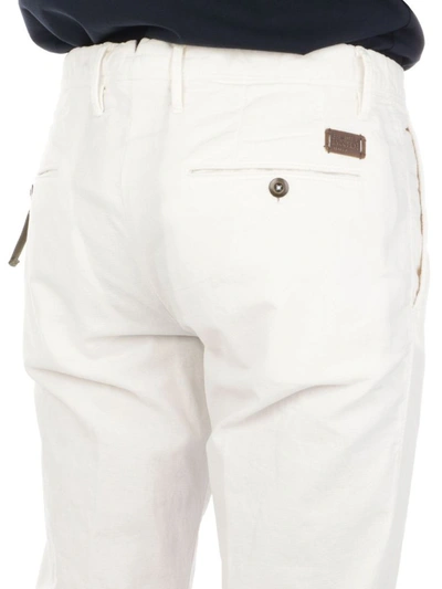 Shop Incotex Men's White Cotton Pants