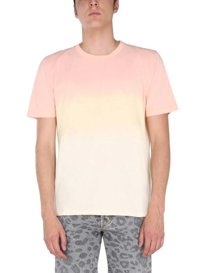 Shop Saint Laurent Men's Pink Cotton T-shirt