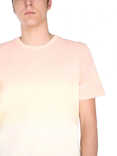Shop Saint Laurent Men's Pink Cotton T-shirt