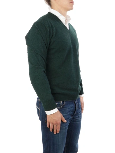 Shop Cruciani Men's Green Cashmere Sweater