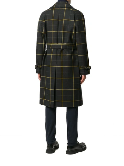 Shop Tagliatore Men's Black Wool Coat