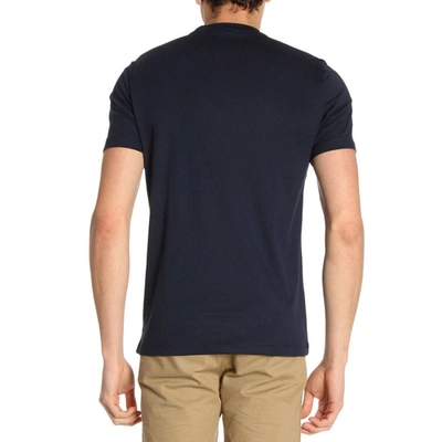 Shop Michael Kors Men's Blue Cotton T-shirt