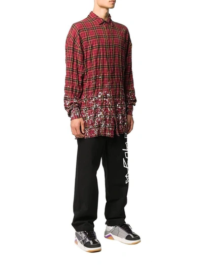 Shop Palm Angels Men's Red Cotton Shirt