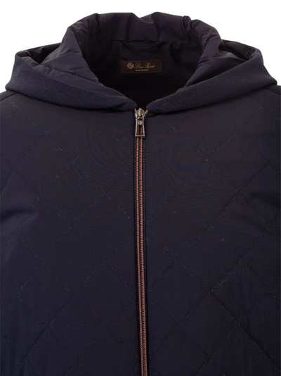 Shop Loro Piana Men's Blue Other Materials Outerwear Jacket