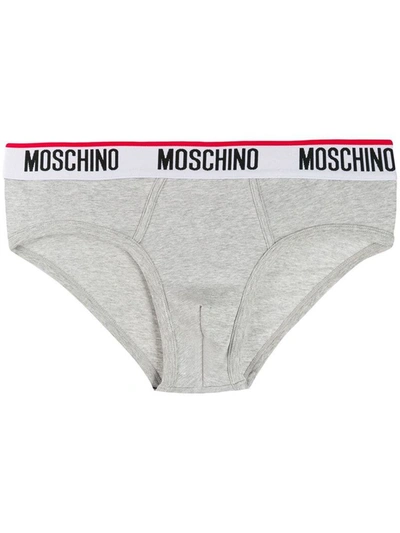 Shop Moschino Men's Grey Cotton Brief