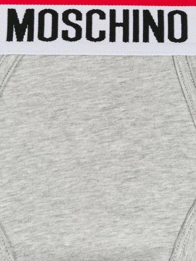 Shop Moschino Men's Grey Cotton Brief