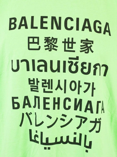 Shop Balenciaga Green T-shirt