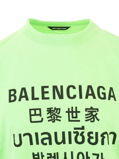 Shop Balenciaga Green T-shirt