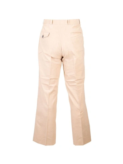 Shop Alanui Men's Beige Cotton Pants