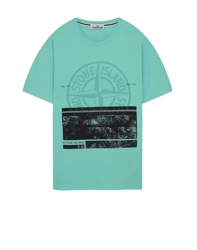 Shop Stone Island Men's Green Cotton T-shirt