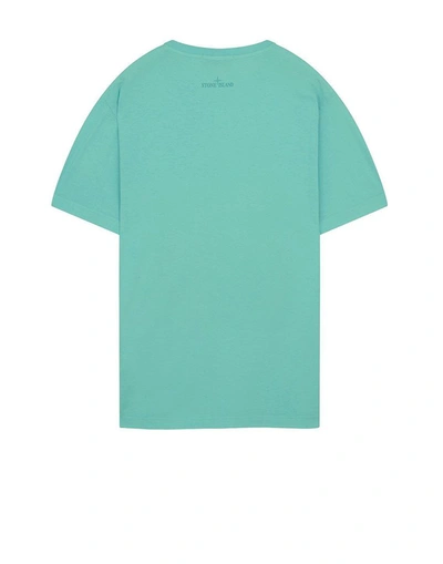 Shop Stone Island Men's Green Cotton T-shirt