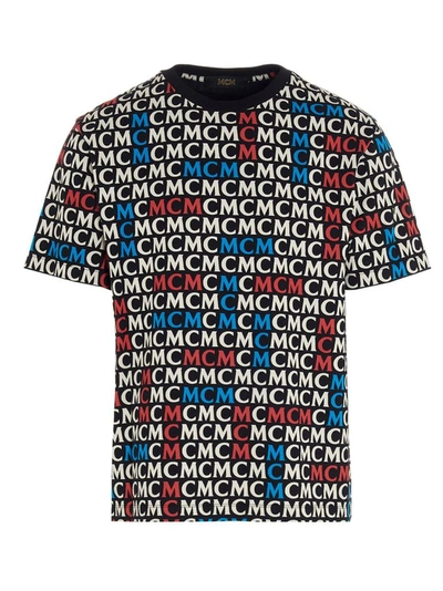 Shop Mcm Men's Black Cotton T-shirt