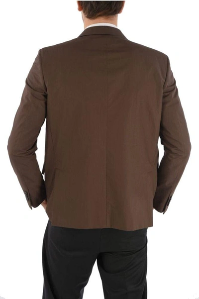 Valentino Peak-lapel Single-breasted Blazer In Brown