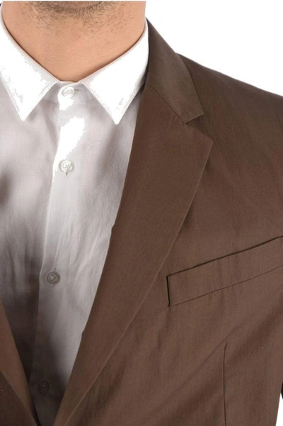 Valentino Peak-lapel Single-breasted Blazer In Brown