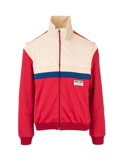 Shop Gucci Men's Red Polyester Sweatshirt