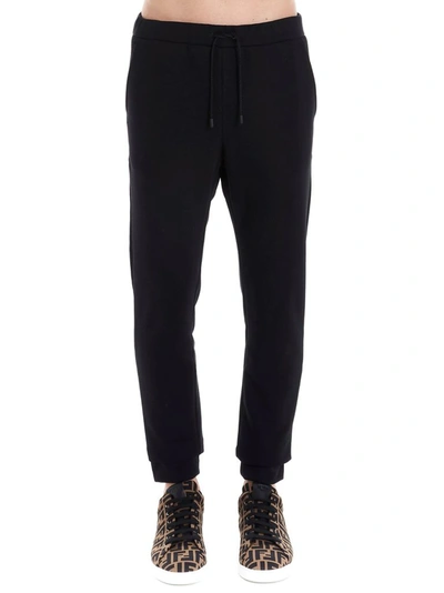 Shop Fendi Men's Black Cotton Joggers