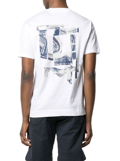 Shop Z Zegna Men's White Cotton T-shirt