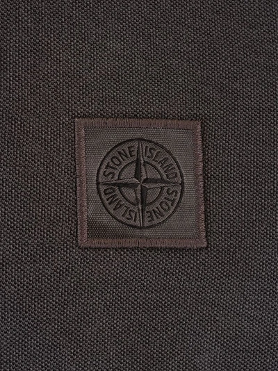 Shop Stone Island Men's Grey Other Materials Polo Shirt