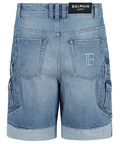 Shop Balmain Blue Shorts