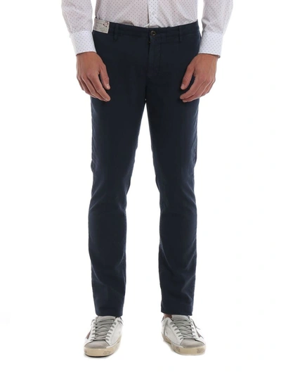 Shop Incotex Men's Blue Cotton Pants