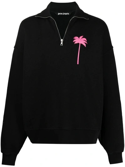 Shop Palm Angels Black Sweatshirt