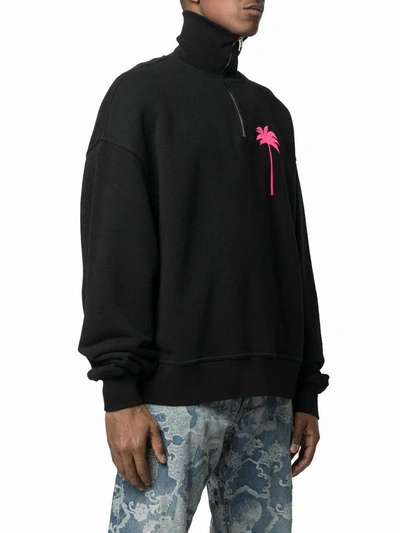 Shop Palm Angels Black Sweatshirt