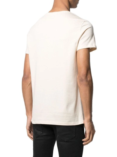 Shop Balmain Men's Beige Cotton T-shirt