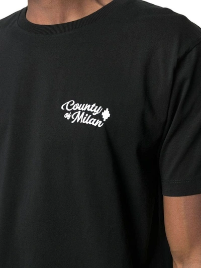 Shop Marcelo Burlon County Of Milan Marcelo Burlon Men's Black Cotton T-shirt